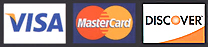 We accept Visa, MasterCard & Discover Credit Cards